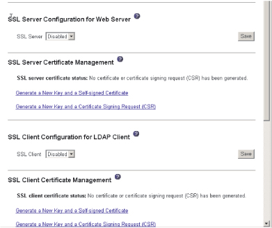 Graphic illustrating the SSL server and client setup page.