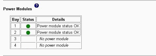 Graphic illustrating the power module status page.