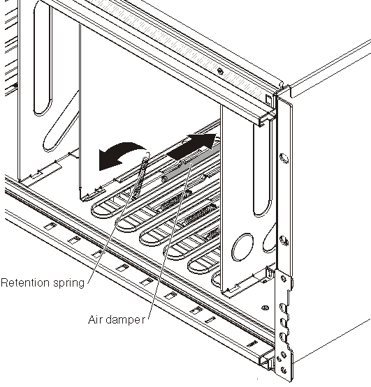 Graphic illustrating the spring on an air damper.