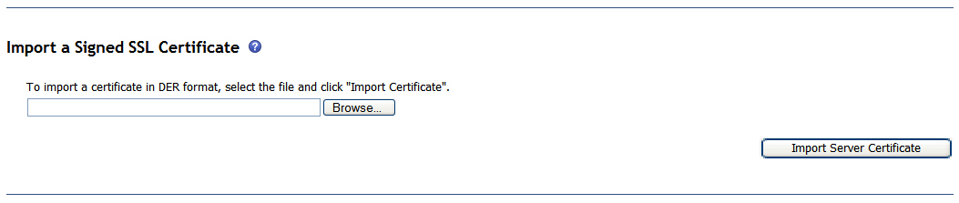 Graphic illustrating the Import a Signed Certificate page.