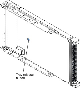Graphic illustrating expansion unit tray-release button