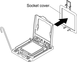 Graphic illustrating how to remove the socket cover