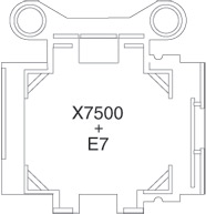 Graphic illustrating the installation tool for E7 series microprocessors