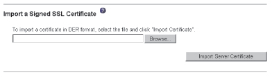 Graphic illustrating the Import a Signed Certificate page.