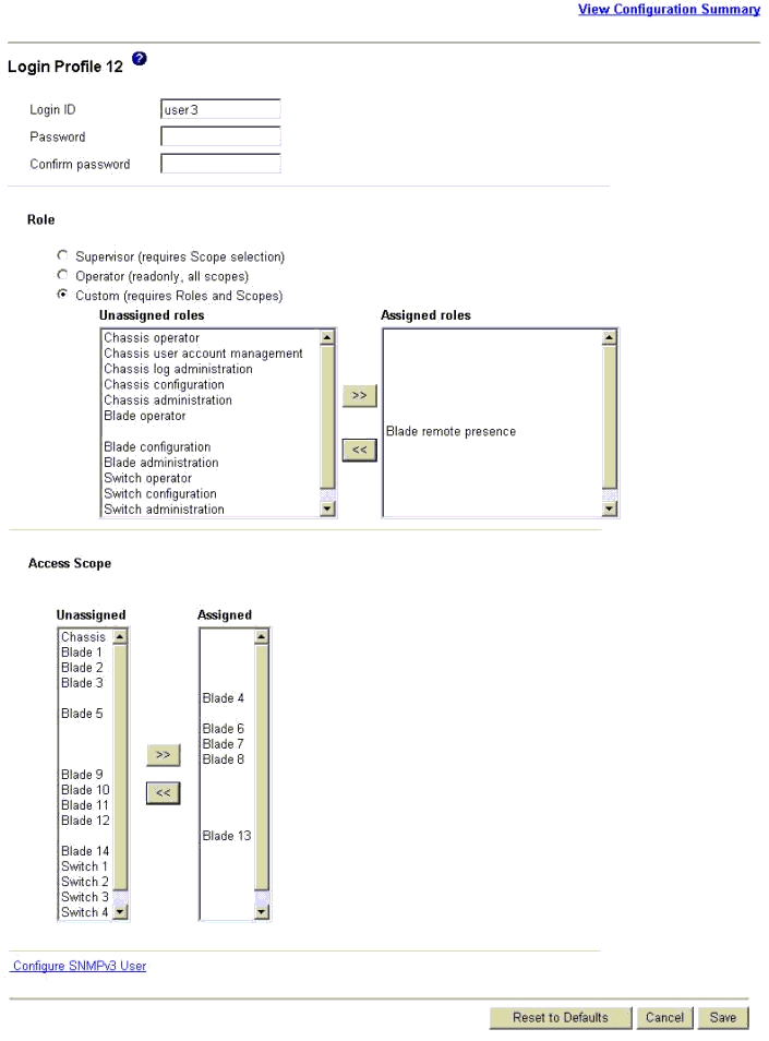 Graphic illustrating the user profile settings for newer versions of management-module firmware.