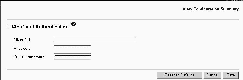 Graphic illustrating the LDAP client authentication page.