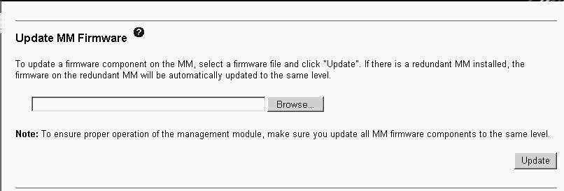 Graphic illustrating the management-module firmware update page.